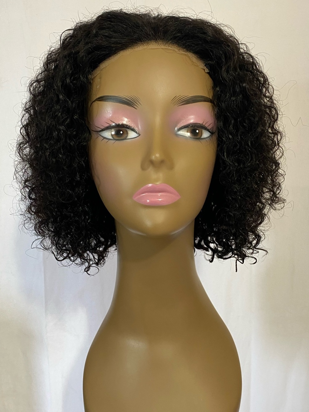 Natural Black Deep Wave Bob Wig Human Hair 4x4 HD Lace Closure Glue-less Wear&Go
